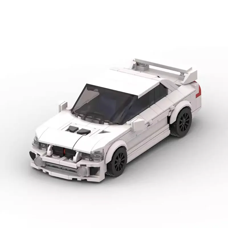 

White Lancer EVO 10 Supercar Building Blocks Brick Racing Creative Garage DIY Toys