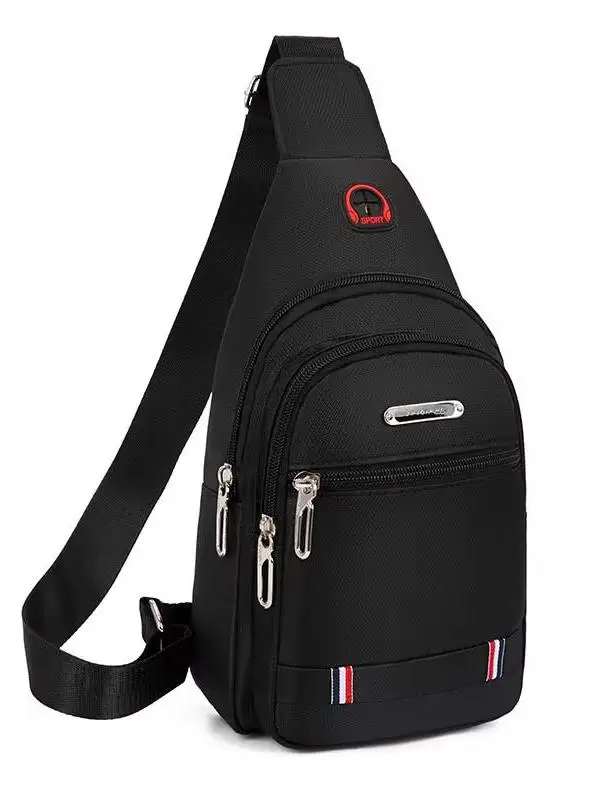 

Водонепроницаемая износостойкая мужская нагрудная сумка 2024, новая ткань из бычьей ткани на одно плечо, наклонная крестовая маленькая интеллектуальная футболка...