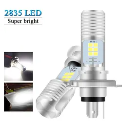 1pcs H4 LED BA20D H6 P15D Led Motorcycle Headlight 2835 12SMD 6000K White Hi Lo Lamp Motorbike Scooter Running Light Fog Lamp