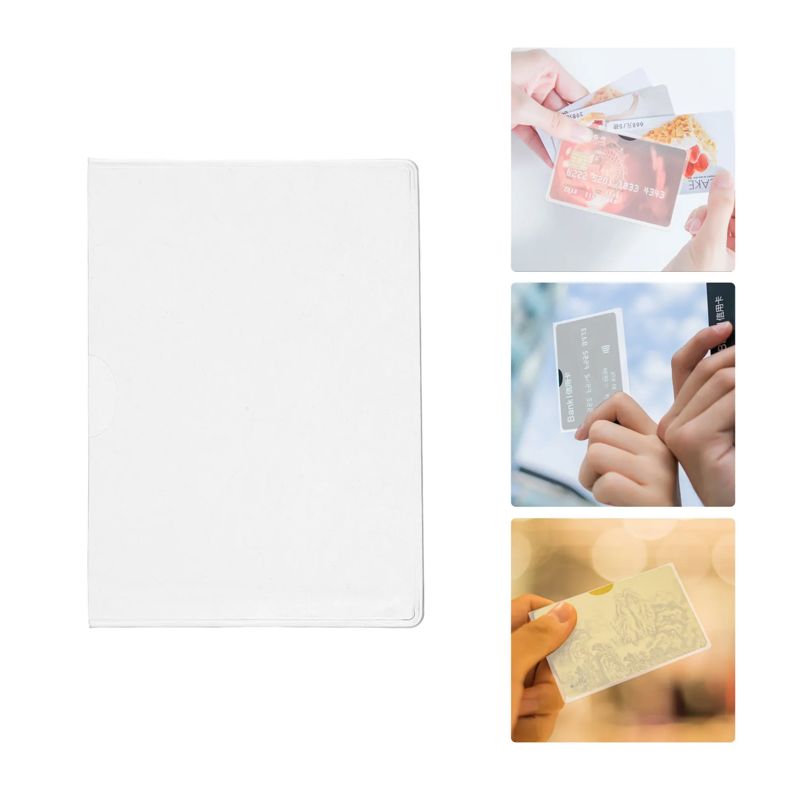 

16 шт. прозрачных чехлов для карт из ПВХ для удостоверений личности, проездных билетов, с точными герметичными краями, пыленепроницаемые, износостойкие, для ежедневных поездок