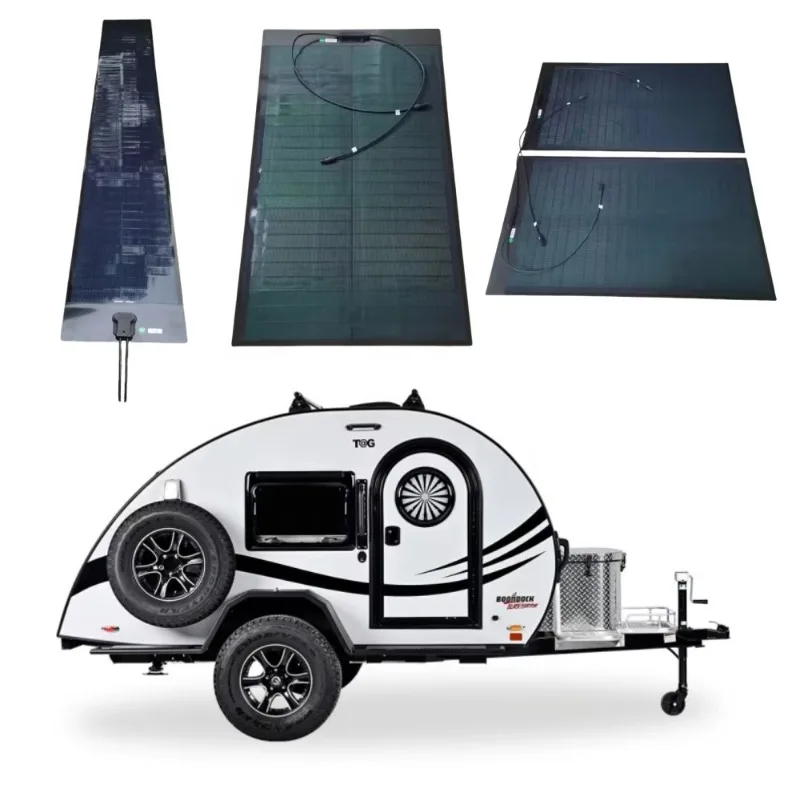 120W CIGS Thin Film Solar Panel, Flexible Adhesive Installation, Stable Power Supply for RV Van Camper Trailer Refit