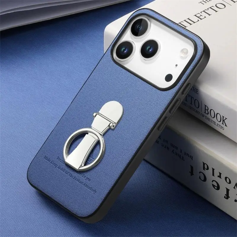 Y1UB 360 Rotating Stand Shockproof Mobile Cover Build In Finger Grip for Phone 17