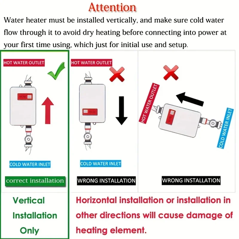 QW110V Instant Electric Tankless Water Heater - Perfect For Sink Washing!