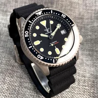 Titanium Diver NH35A Black Automatic 200M Men Watch Sapphire Glass 3.8 o'clock Date Rubber Black Ceramic Bezel photo 4
