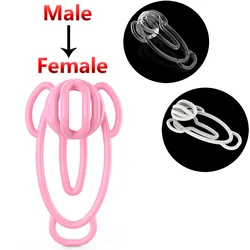 3.0 FUFU Clip Panty Chastity for Sissy Male Mimic Female Pussy Chastity Device Light PC Trainingsclip Cock Cage Adult Sex Toys