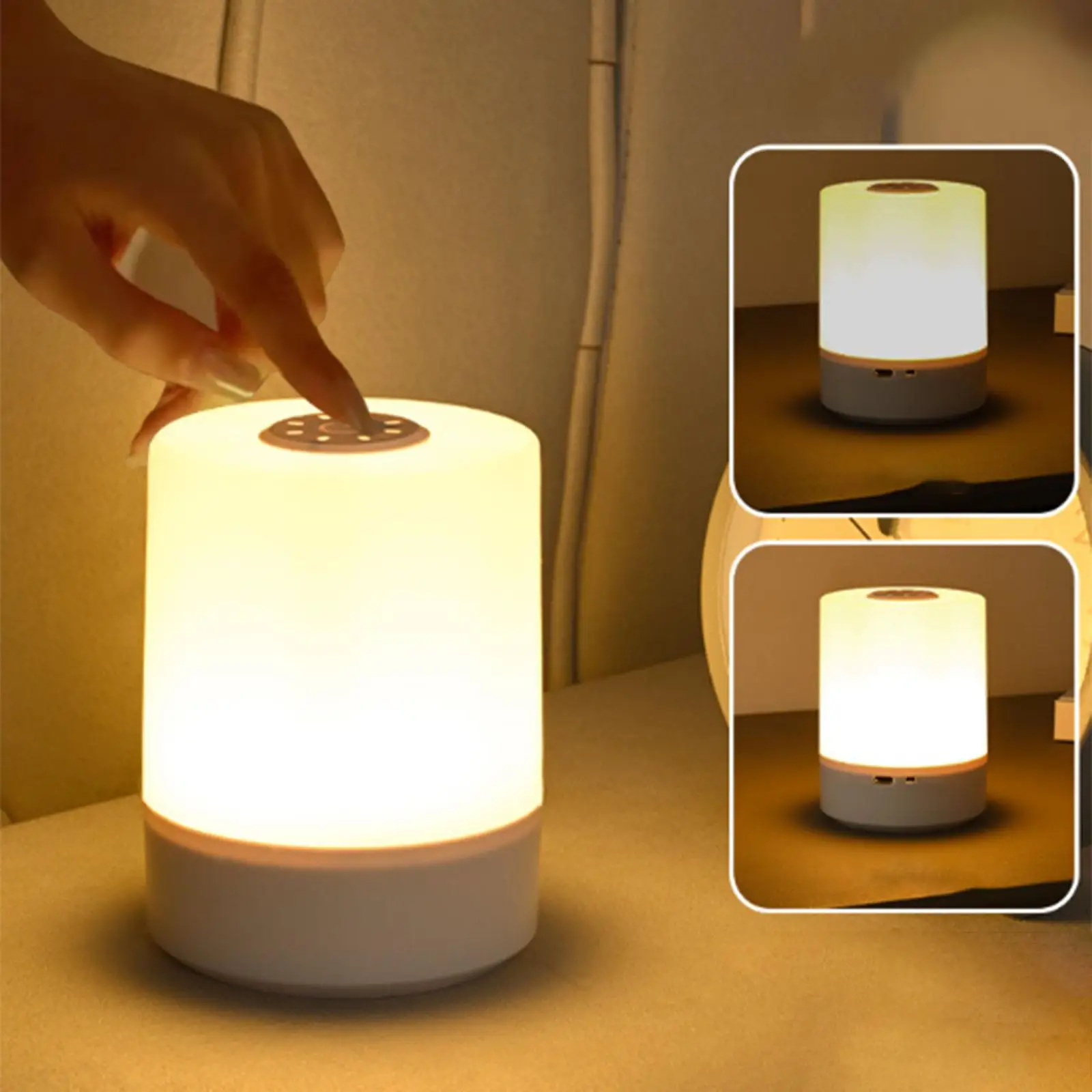 Night Lamp Creative Sleep Companion Light Eye Caring Touch Sensor Portable Table Lamp for Bedroom Office Household Dormitory