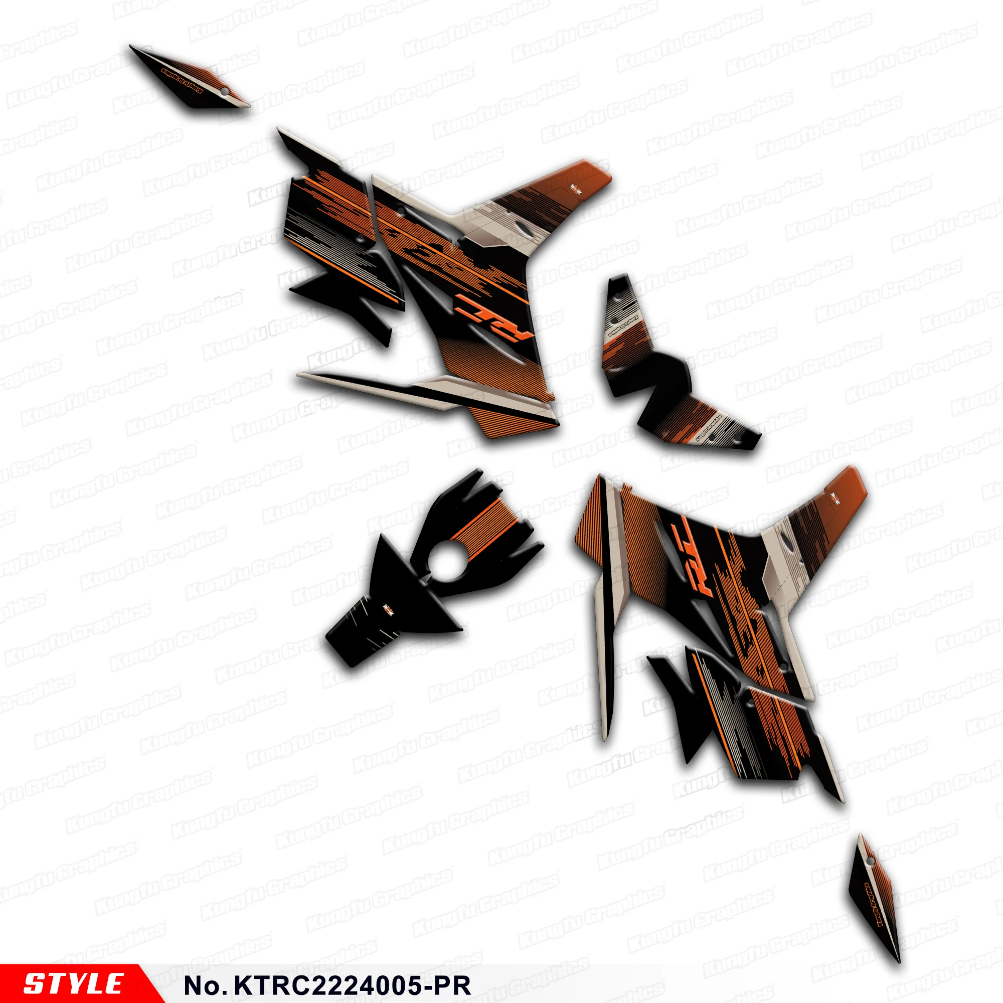 

Клейкая наклейка JY RACING с мотоциклетной графикой для KTM RC 125 RC200 RC 390 2022 2023 2024, украшение, KTRC2224005-PR