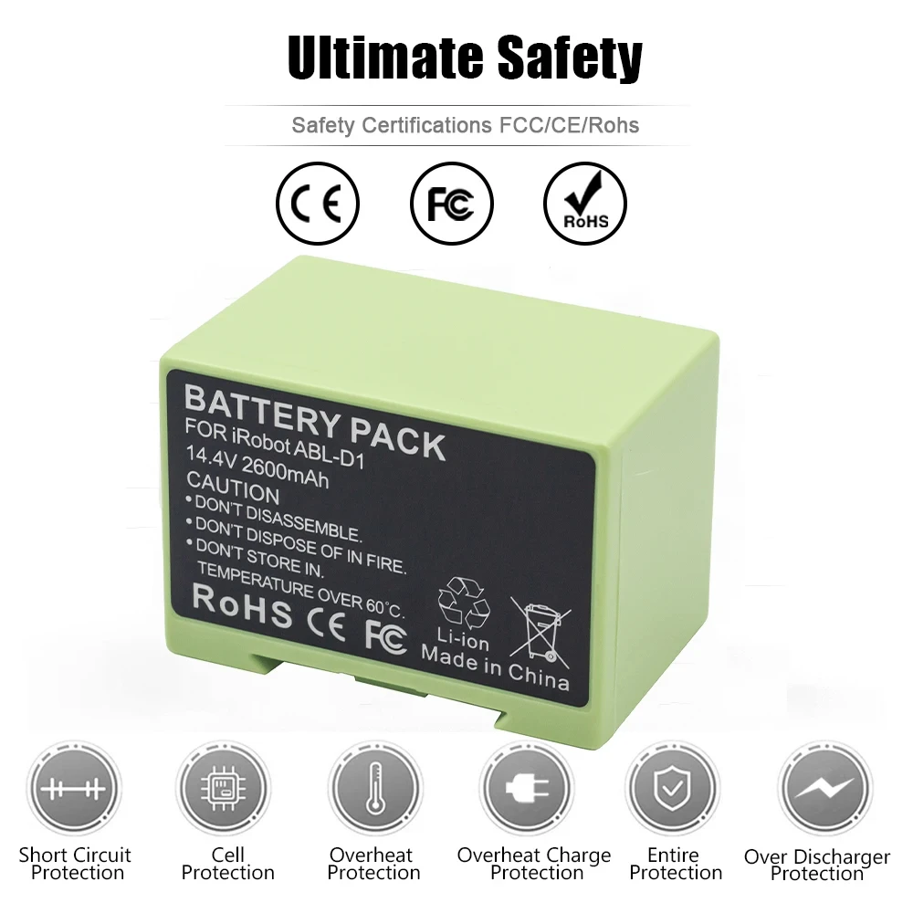 14.4V 2600mAh 3200mAh Battery for iRobot Roomba e Replacement Lithium Ion and i Series i7 7150 7550 i7+ 7550 e5 e6 i3 i3+ i4 i4+