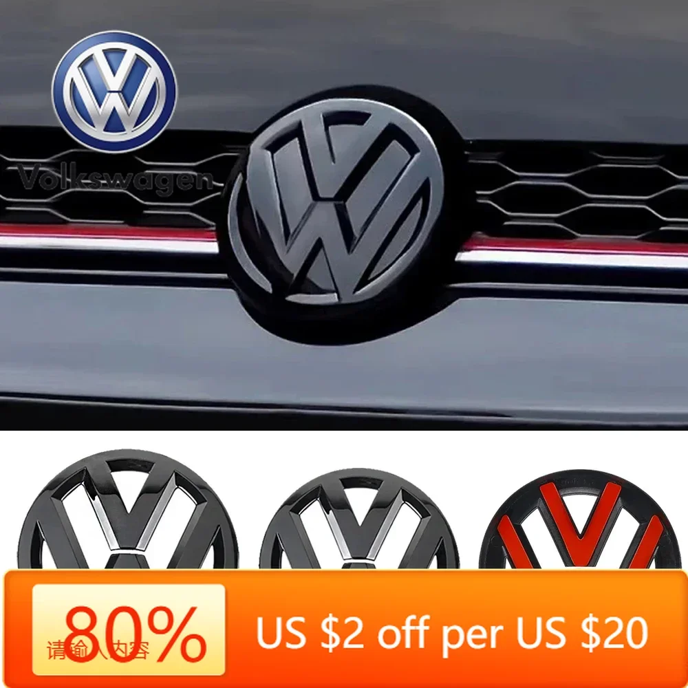

Горячие эмблемы Volkswagen, эмблема передней решетки, эмблема заднего багажника, крышка, логотип для VW POLO GOLF 5 6 7 7.5 8 MK7 MK7.5 MK8 Scirocco ac