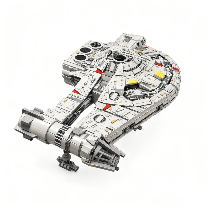 7163PCS MOC Space Battle Movie Outrider Fighter Model Custom Puzzle DIY Creative Ideas Toy Assembly Birthday Gift Spaceship