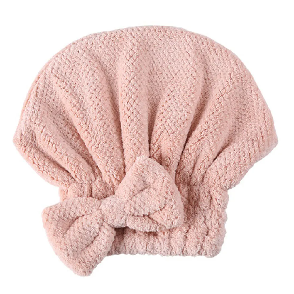

Coral Fleece Hair Drying Cap Quick Water Absorption Shower Bathing Makeup Facial Gym Home Travel Dry Hat Towel Bathrobe Soft