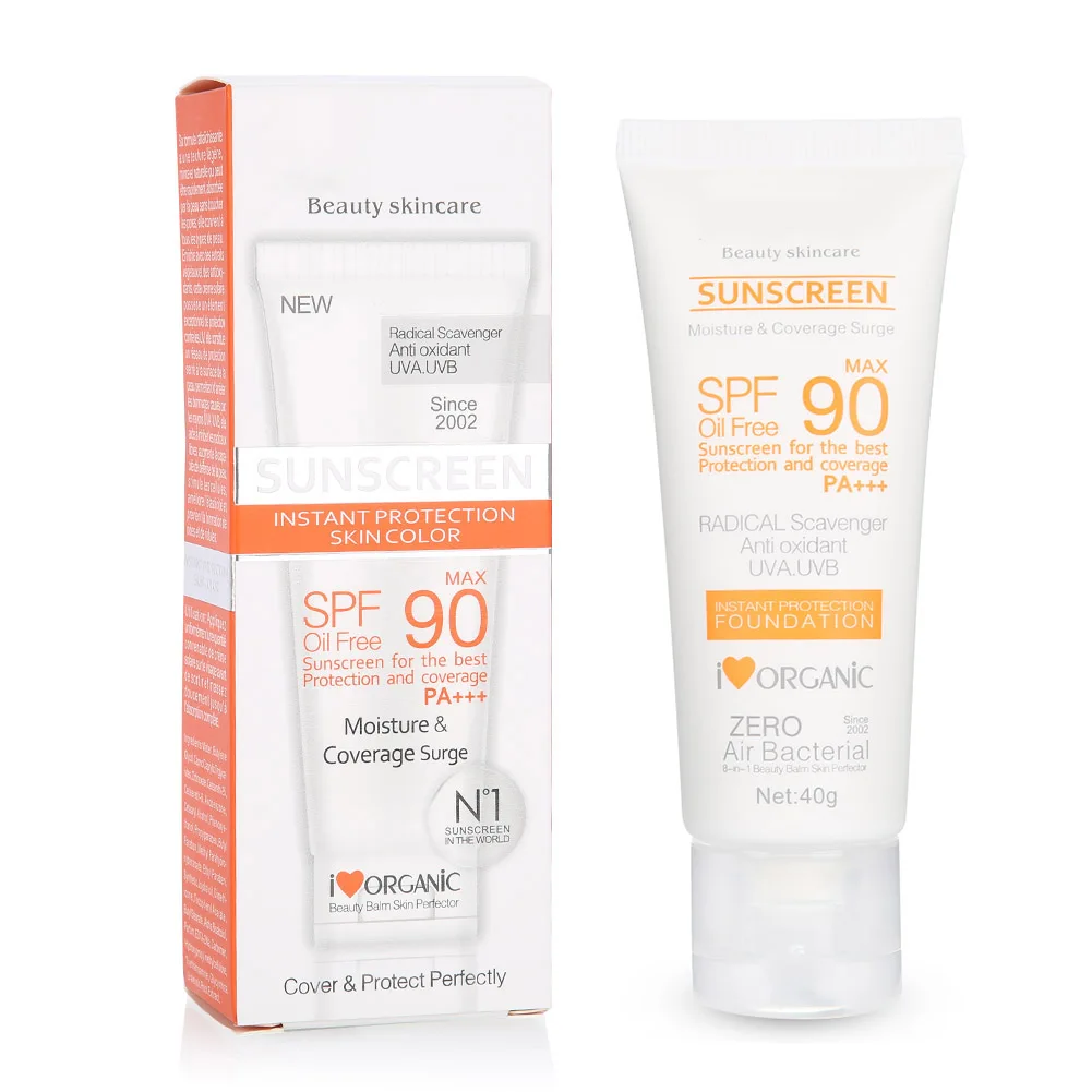 40ML Whitening Sunblock SPF50+ Suncreen UV Radiation Sun Moisturizing Whitening Sunblock Lotion Skin Care Cream