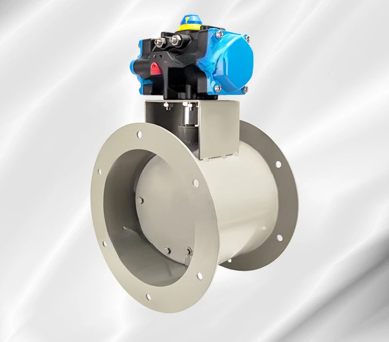 Single and double acting pneumatic low leakage ventilation galvanized carbon steel stainless steel flange butterfly valve D641