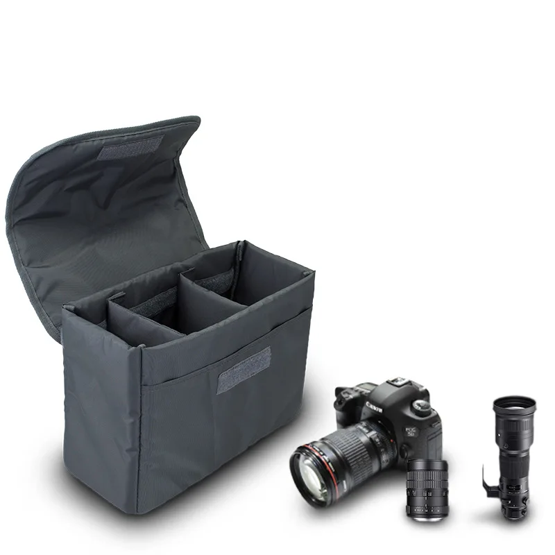Mini Camera Insert Pouch Cushioned Photography Storage Case Removable Assembly Layout Nestable Within Daily Totes To Shield