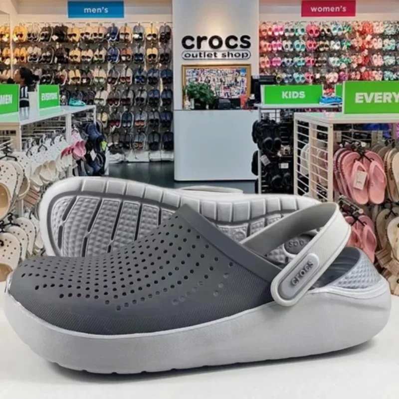 Crocs Lightweight Perforated Clogs with Adjustable Heel Straps and Cushioned Soles Comfort Sandals Slip-Ons Outdoor Beach Shoes