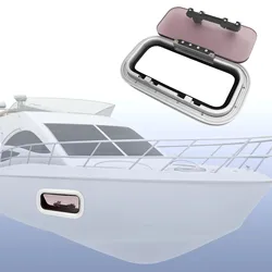 347*171mm Heavy-duty Aluminum Alloy Window For RV Yachts Ships Boat Inner Opening Type Waterproof UV Resistant Grey Glass Window