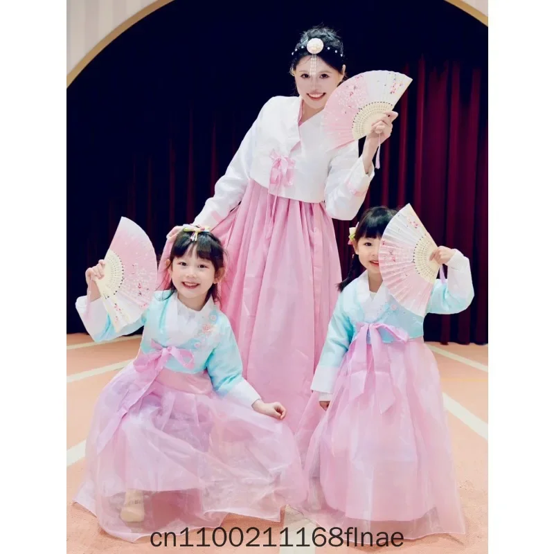Kids Hanbok Traditional Korean Outfit Ethnic Dance Performance Costume Palace Photography Dress For Stage Show Photoshoot