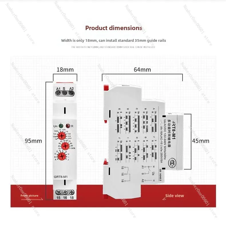 For GRT8-M1/2 Multifunctional Time Relay AC/DC Trigger Delay Controller