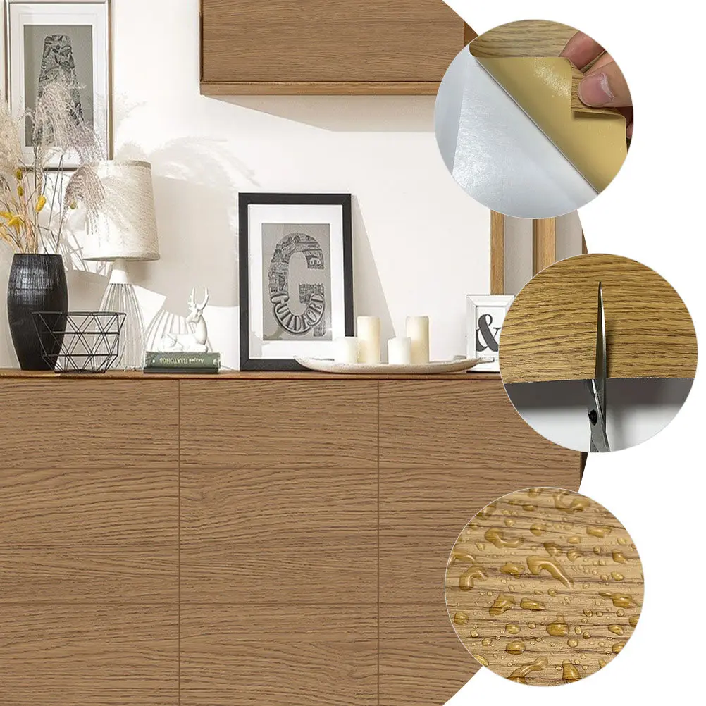 

Peel and Stick Waterproof PVC Floor Sticker Wood Grain Design Removable Floor Tile Planks Decals for Living Room Bedroom Office