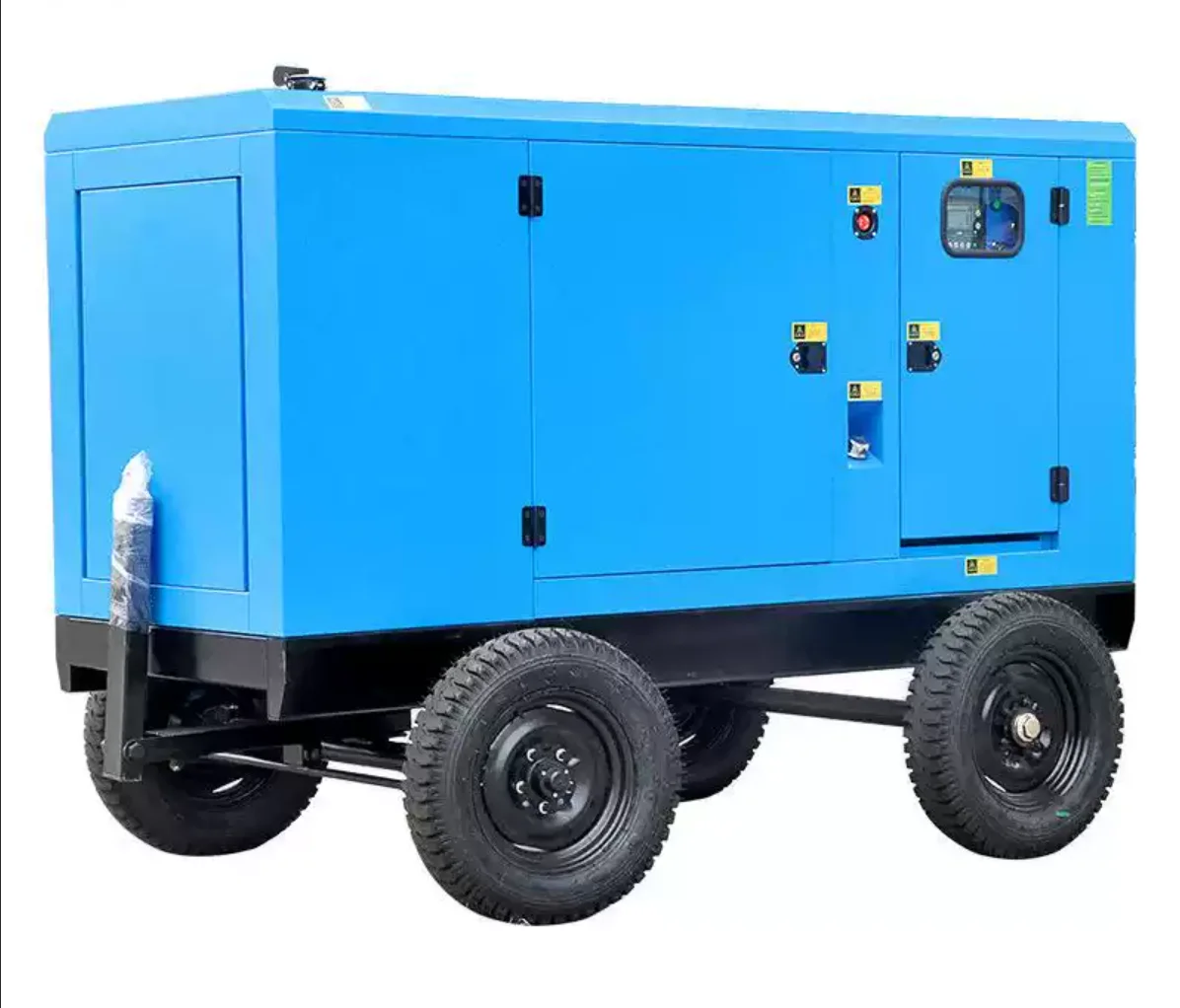 250kw mobile diesel generator with 4 wheels trailer, brushless alernator 6126 engine silent diesel generator 250kw 312.5kva