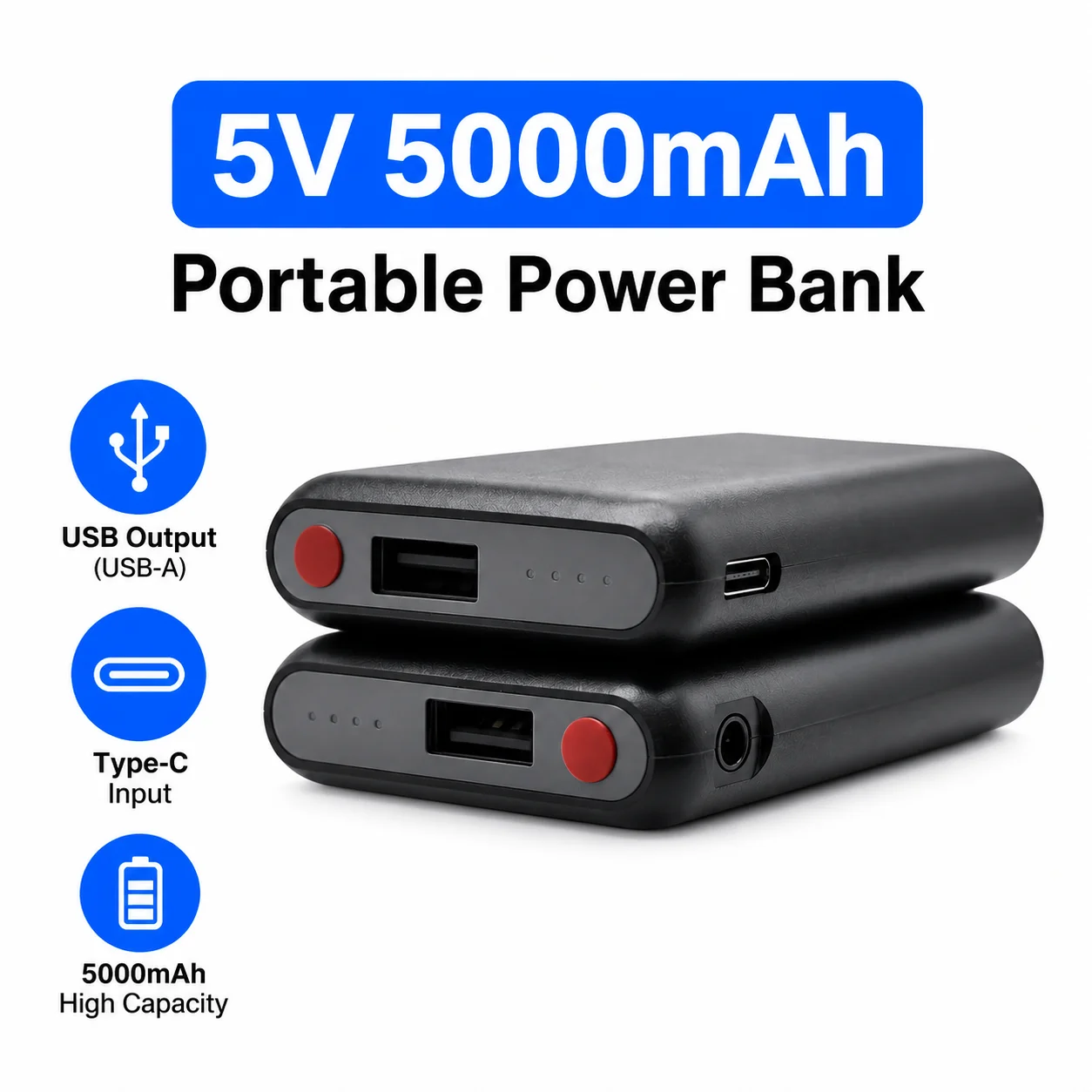 Heated Gloves Battery Lithium Polymer Rechargeable Battery 5V 5000mAh for Heating Vest/Socks/Gloves - Long-lasting Power