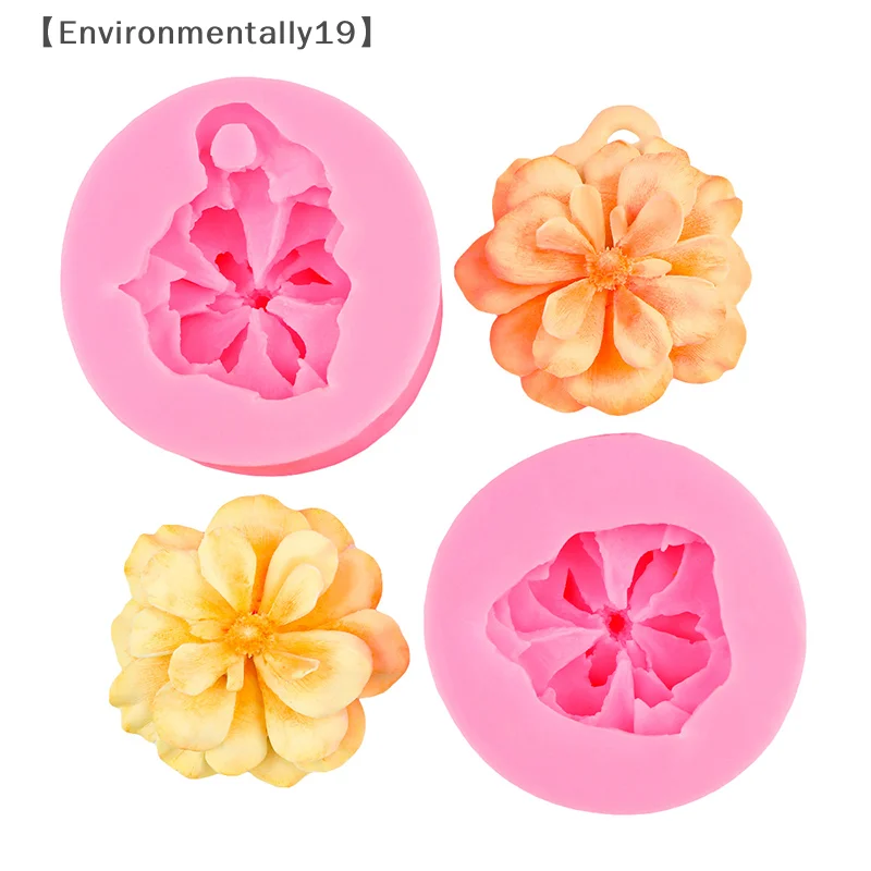 Cetakan silikon bunga DIY 3D cetakan alat memanggang dapur dekorasi jeli coklat permen Cupcake cetakan Resin sabun Fondant kue