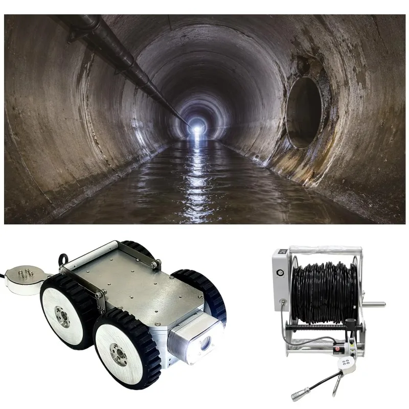 Manufacturer With Distance Counter CCTV Sewer Drain Pipe Inspection Crawler Robot Camera With Report Function