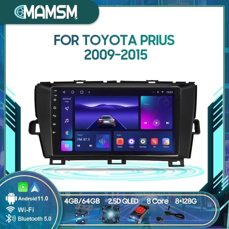 

Автомобильный мультимедийный плеер MAMSM для Toyota Prius 2009-2015, 4G, GPS