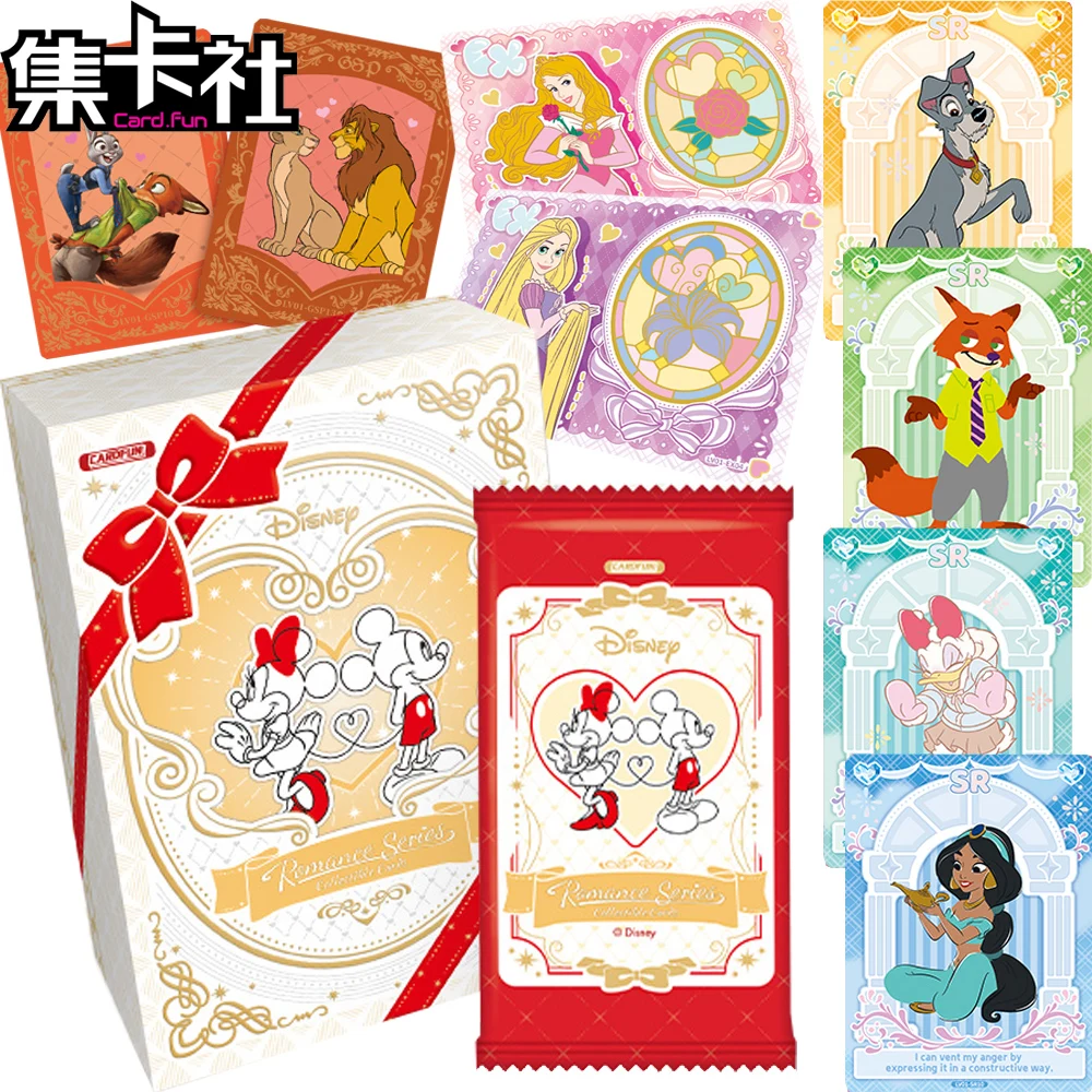 

CARD.FUN Genuine Disney Collection Cards Dreamy Fairy Tale Princess Cinderella Aurora Romance Enamel Inlaid Card Girls Gifts