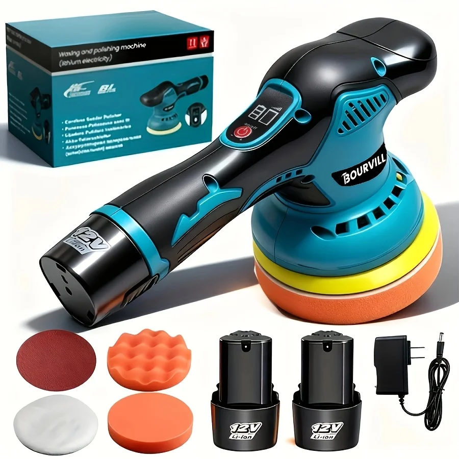 

Wireless Car Polishing Waxer, Variable Speed Polishing Kit, 8-Speed Adjustment, Cordless And Rechargeable, Waxing/Sealing Glaze, 5000 RPM Wide Speed Range, 5-Inch Polishing Screen Buttons, Lightweight Portable Electric Tool, Easy to Operate