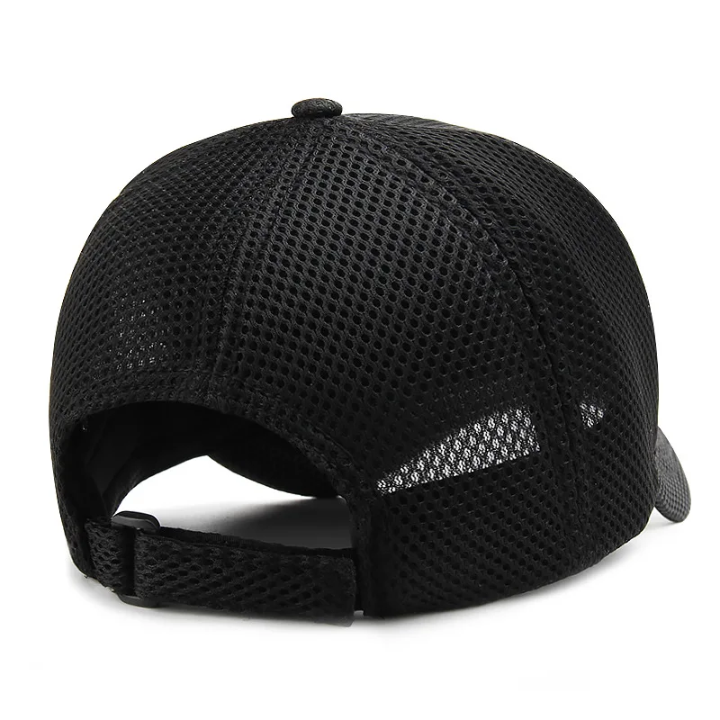 Gorra de béisbol de malla con cabeza grande para hombre y mujer, gorro transpirable ajustable para deportes al aire libre, correr, Verano