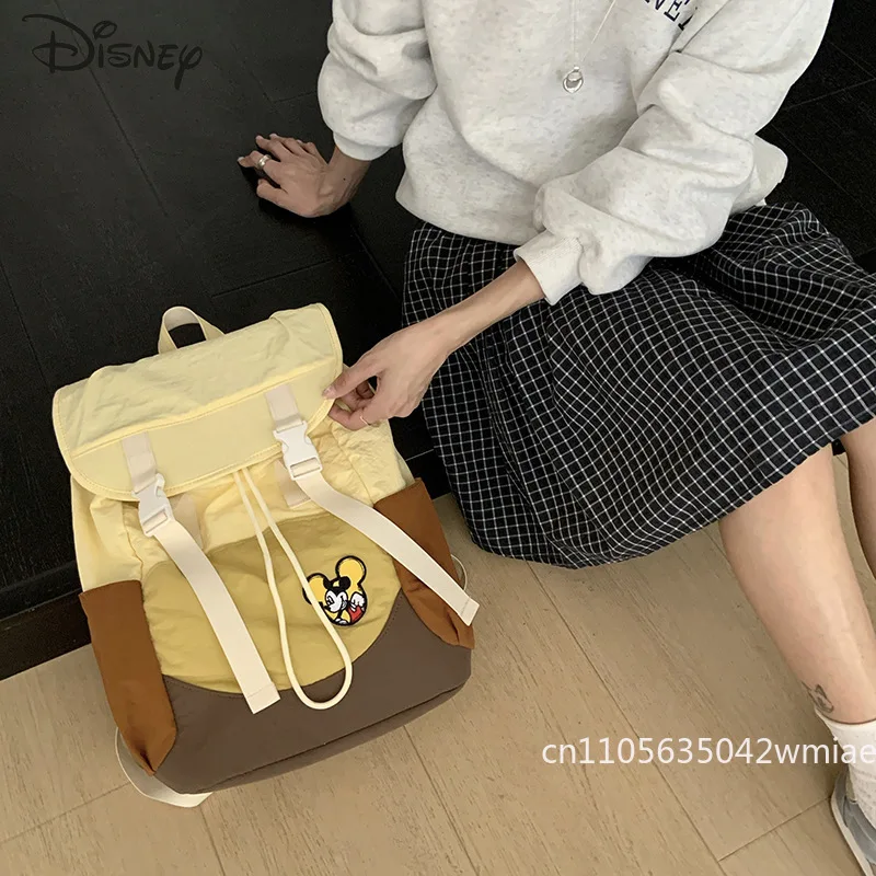 Disney Mickey New Women's Backpack Fashion High Quality Lightweight Travel Backpack Cartoon Large Capacity Mountaineering Bag