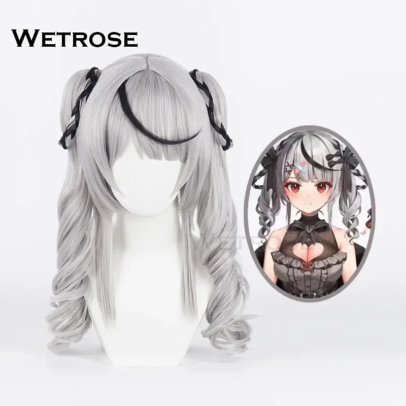 【Wetrose】In Stock Sakamata Chloe New Outfit Cosplay Wig Dating Dress Hololive Holo Vtuber HoloX Set Wig Halloween