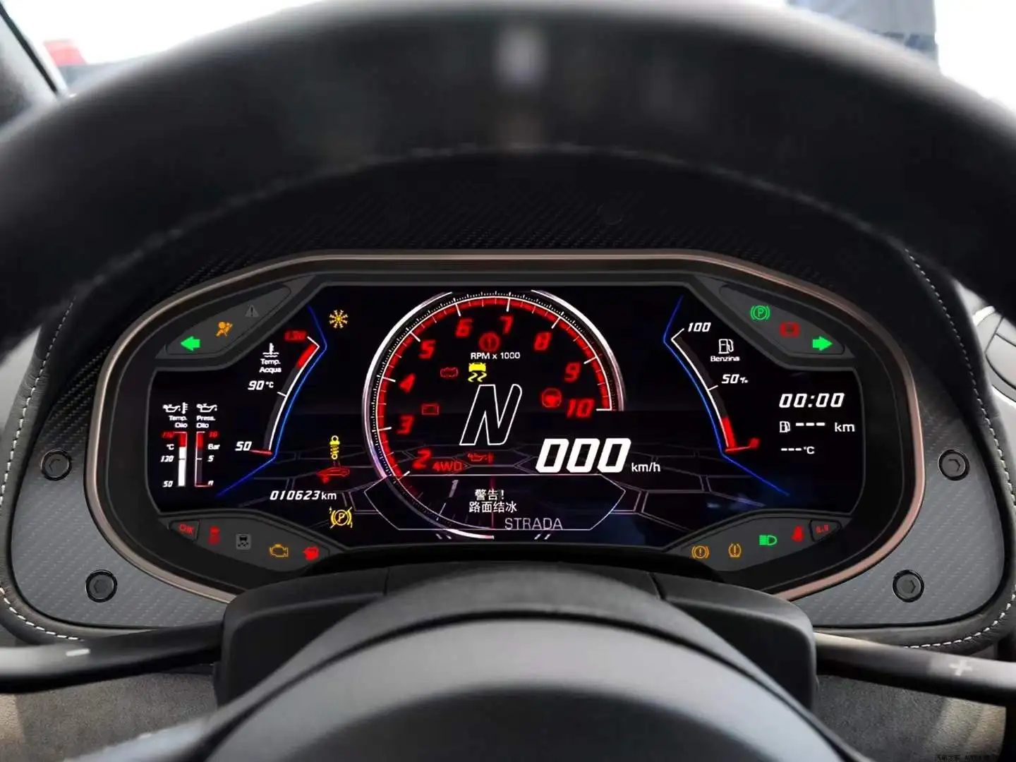 12.3 Inch Car  Panel Linux Digital Dashboard Instrument Cluster for Lamborghini Gallardo 2003-2013 Display