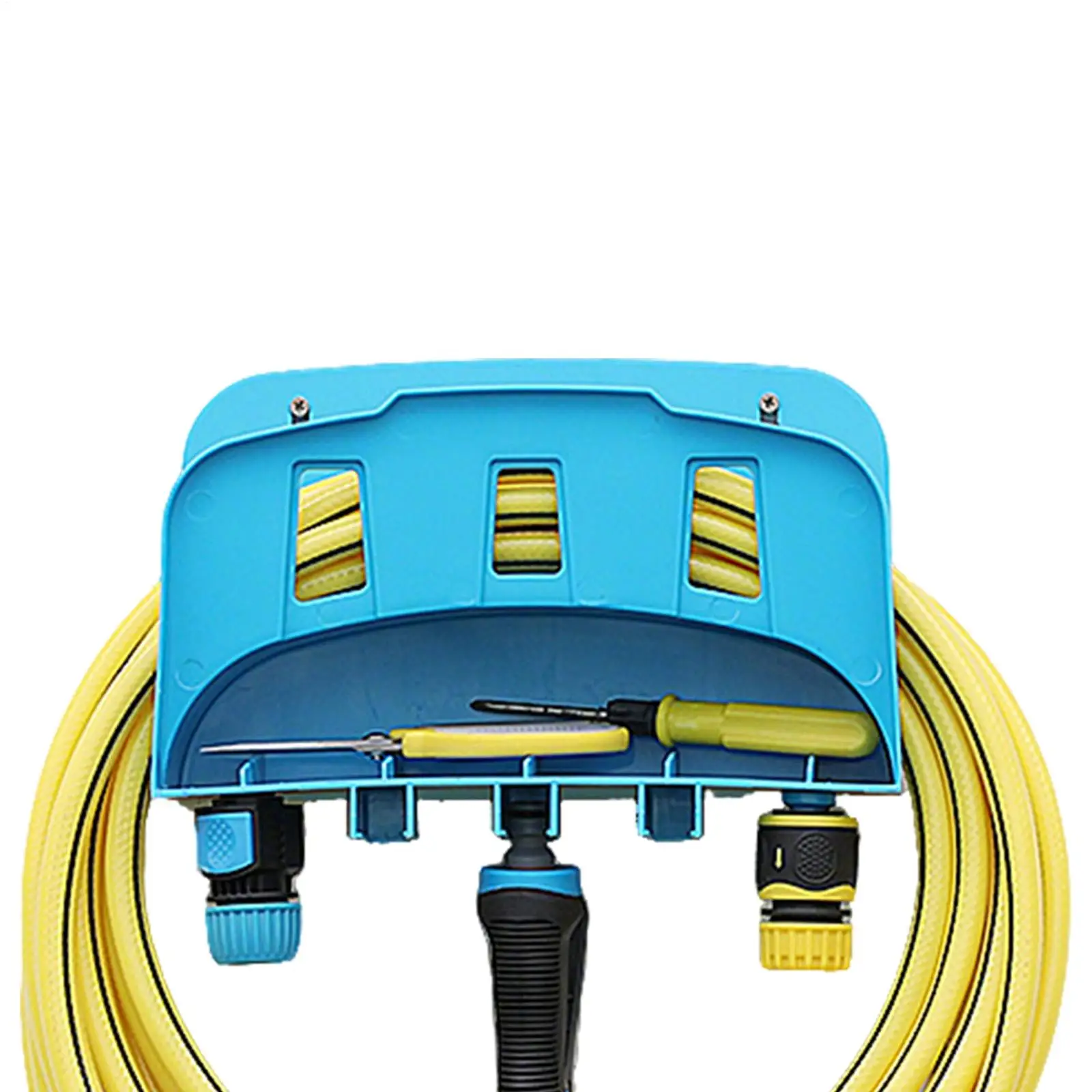 Courtyard Garden Hose Storage Rack Heavy Duty Sturdy Wall Mounted Hook Rack ABS Hose Reel Hook Water Gun Hose Storage