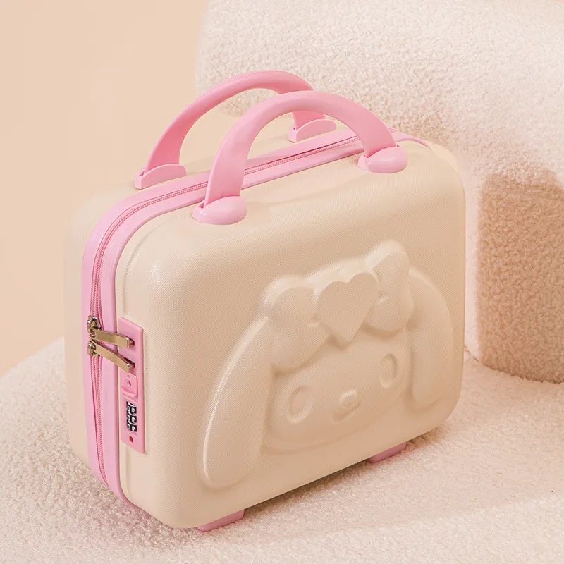 Cartoon Sanrios Cosmetic Case Kawaii Girl Portable Water Proof Convenient Wear-Resistant Zipper 3D Abs Texture Cosmetic Bag