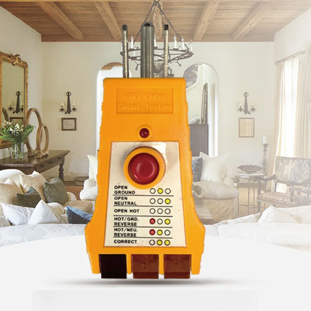 For Home Use Electrical Fault Detector AC Receptacle Tester Safety Checking 38*32.14*83mm Comprehensive Wiring Check