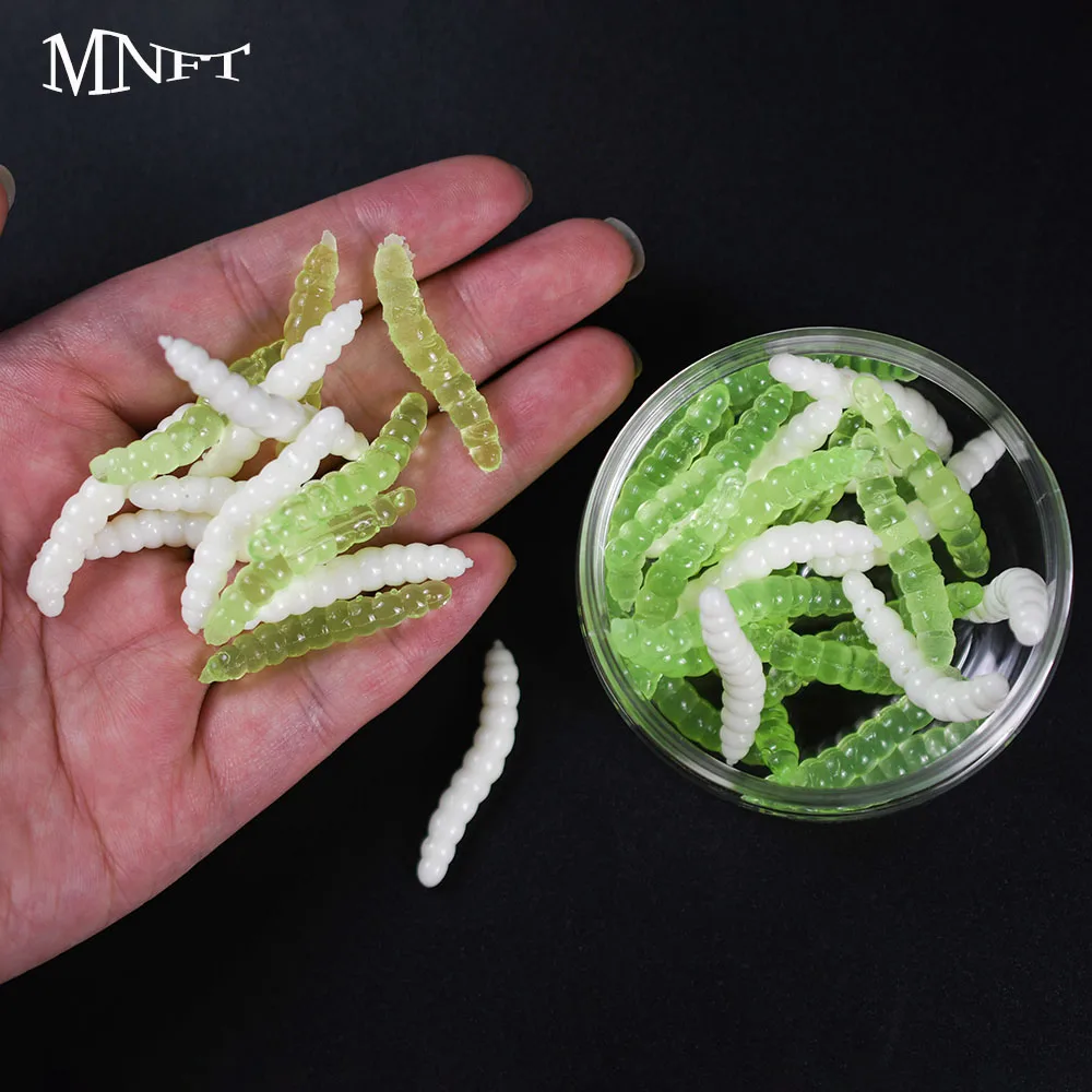 40 Teile/schachtel Angeln Köder Weicher Köder Gemischte Farben Würmer Angeln Lockt für Bass Crappie Angeln Kunststoff Köder 3,8mm/0,6g