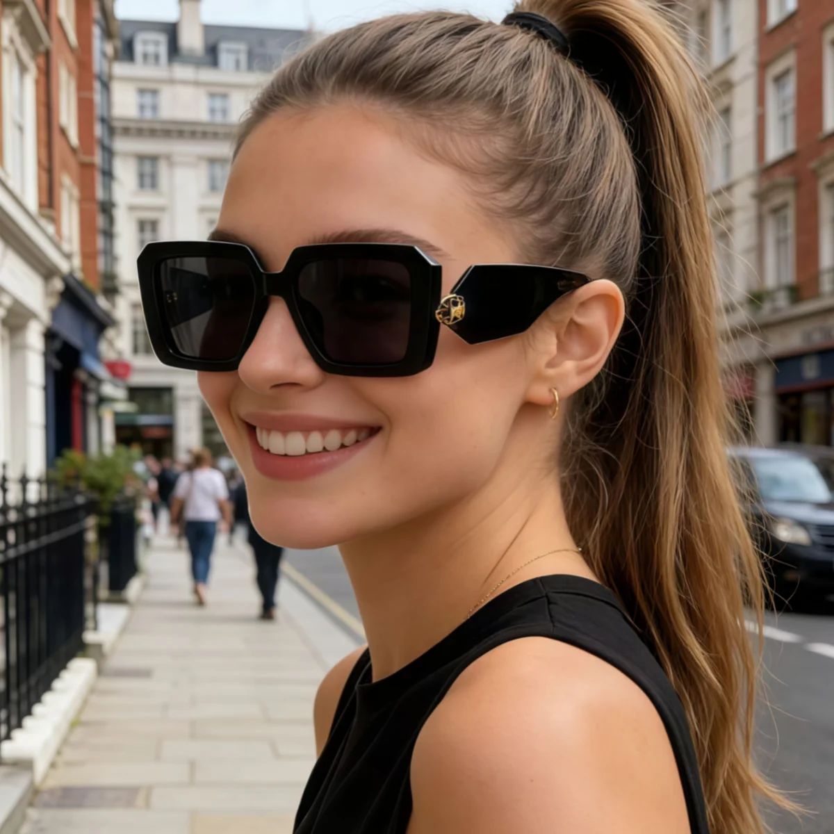 Europäische und amerikanische Retro-Sonnenbrille im Y2K-Stil, modische Unisex-Sonnenbrille für den Sommer, Sonnenschutz, UV-Schutz, leicht.