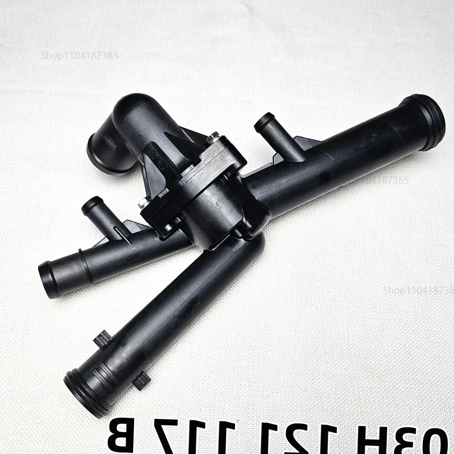 

For VW Passat CC Magotan 3.0 Audi Q7 Touareg 3.6 Cayenne 3.6｜Engine Cooling Thermostat Assembly 03H121117A/B Thermostat Housing