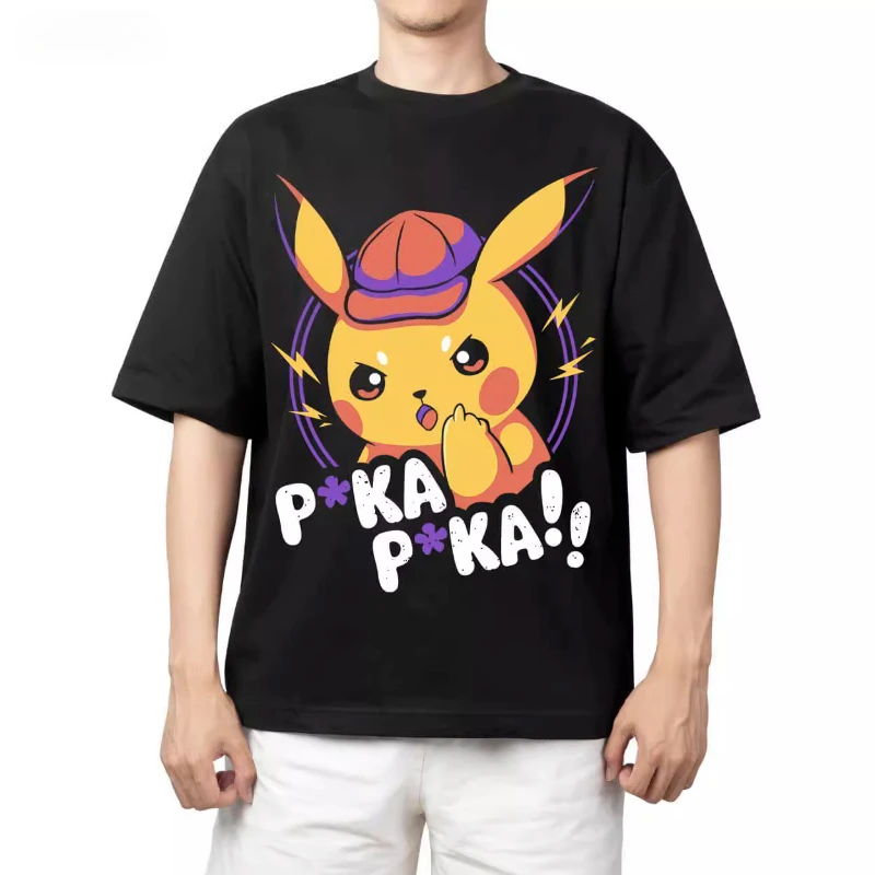 BaoKemeng العصرية الرسوم المتحركة الطرفية تي شيرت مطبوع 2025 صيف جديد الرجال والنساء فضفاض عادية العصرية قصيرة الأكمام #1