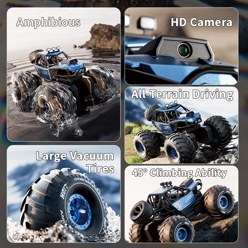 水陸両用4WD RCクローラー 40分走行時間 ラジコンカー - Drone Or Rc Car のレビューと価格
