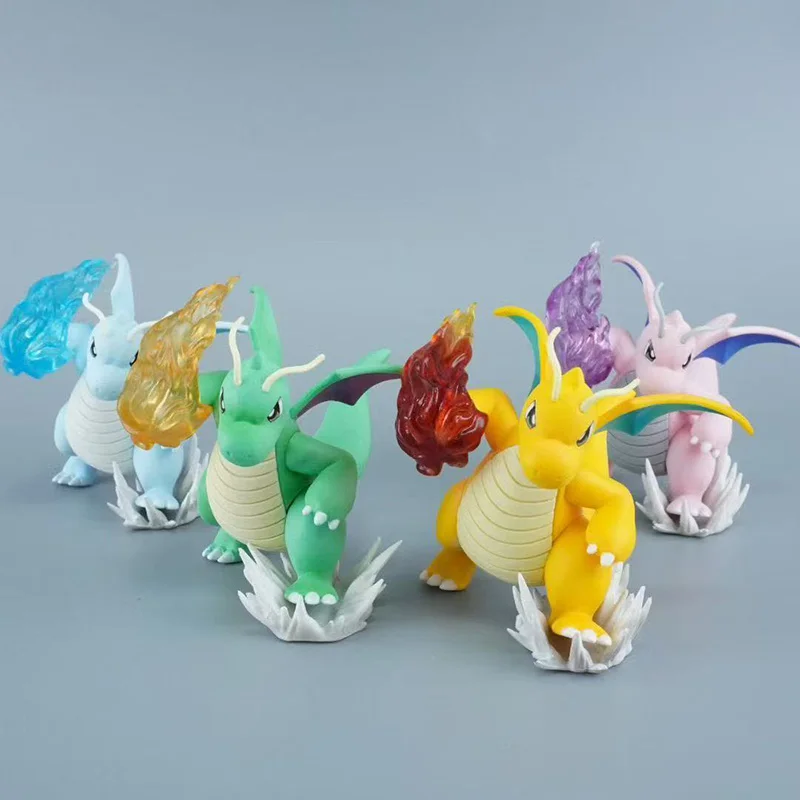 

Dragonite Flame Fist Model doll Statue Pokemon Pet Elf Anime Figure Four Colors Ornament to y children Garage Kit Christmas Gift