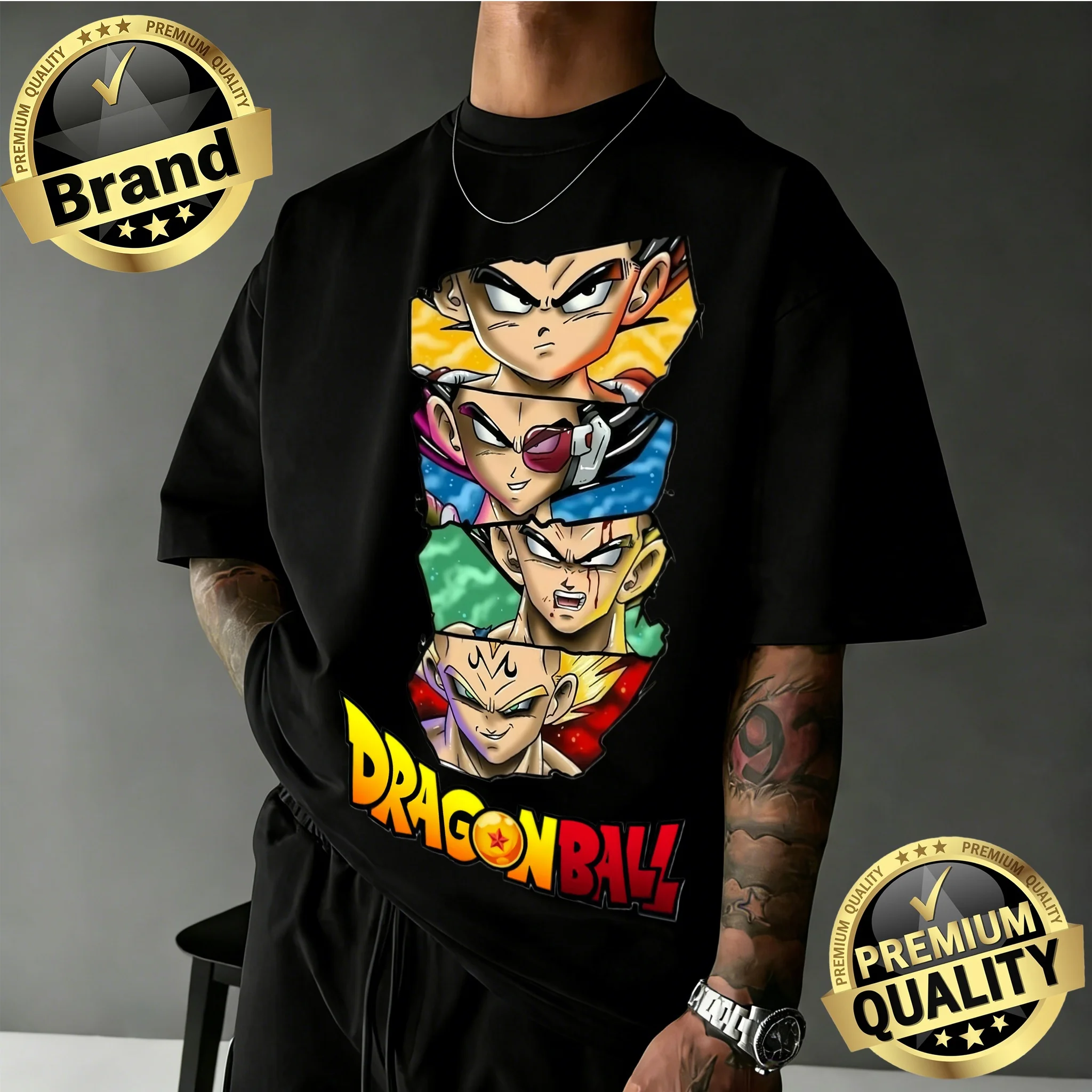 2026 Neuerscheinung Dragon Ball Übergroßes Retro Anime T-Shirt |   Goku Retro-Grafikdruck, 100 % Baumwolle, lässiges Y2k-T-Shirt für die Familie