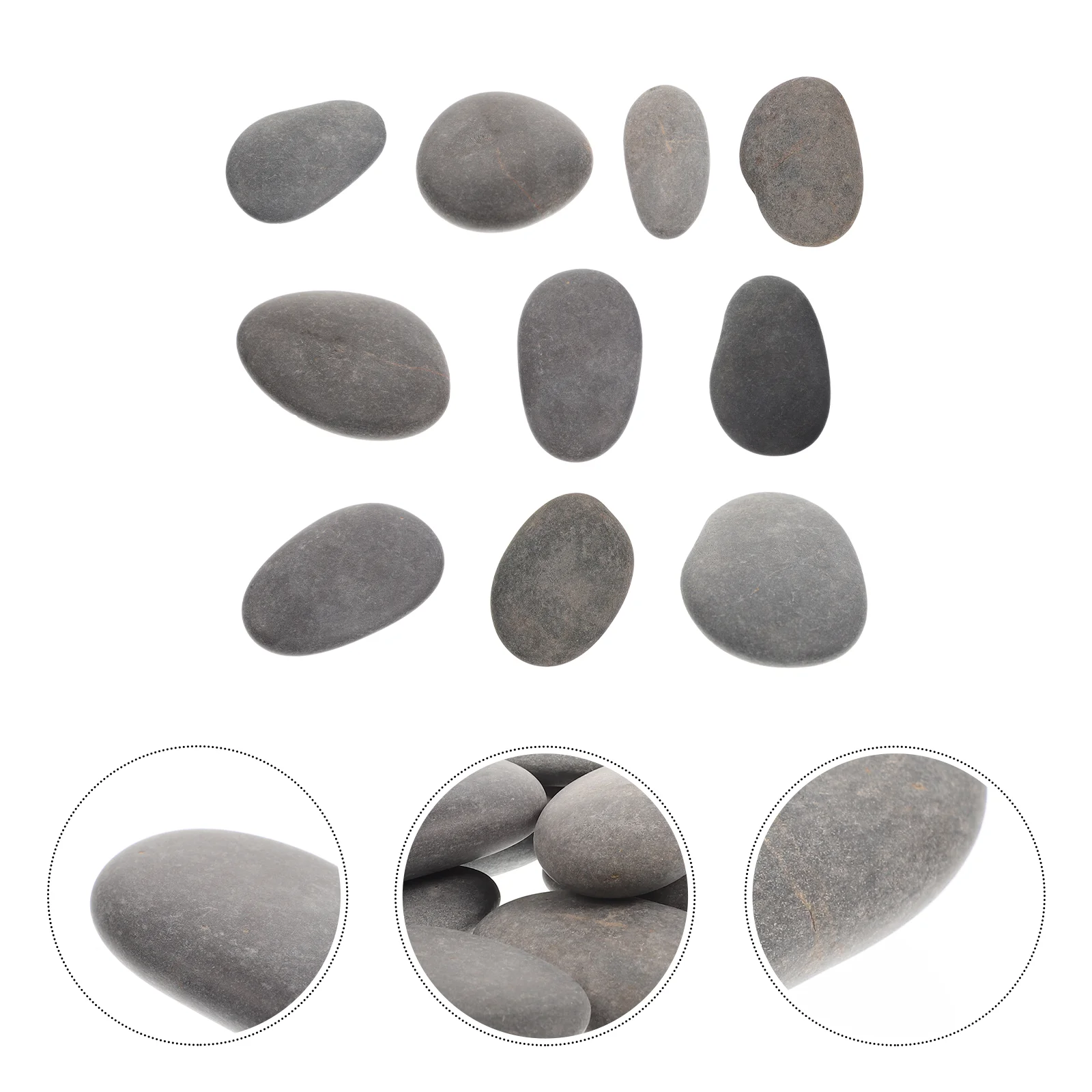 

10 Pcs Creative Painting Stone Drawing Stones Craft Rocks The Hand-painted for Child