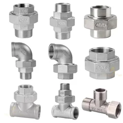 1PCS 304 Stainless Steel Union Joint Coupling 1/4