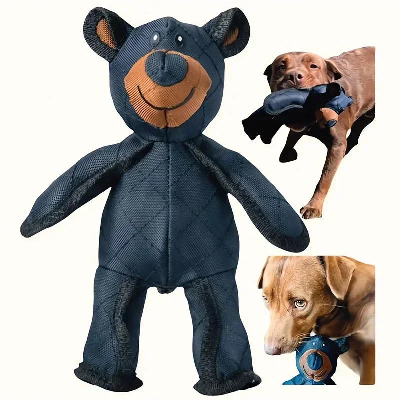 Unbreakable Extreme Bear Toy For Dogs Chewer Indestructible Plush Dog Squeaking Toy Durable Tough Heavy-duty Chew Dog Toys