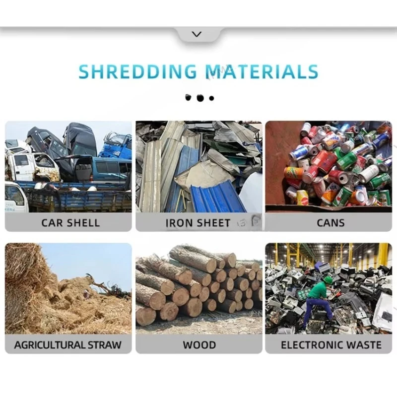 500-30000kg/H Heavy Paper Iron Steel Disc Wood Chipper Plastic Bottle Corn Cardboard Crusher Cotton Cloth Shredder Machine