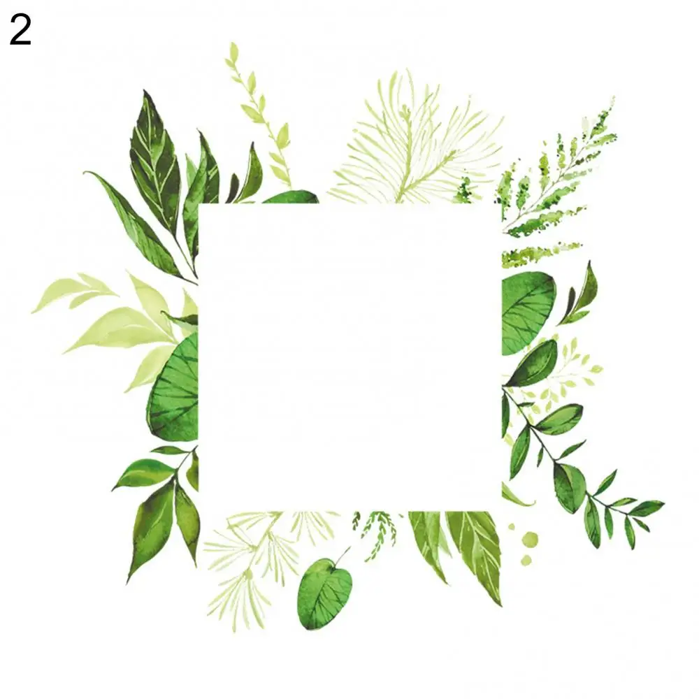 HOTGreen Leaves Home Luminous Switch Protective Cover Wall Sticker Socket Decor