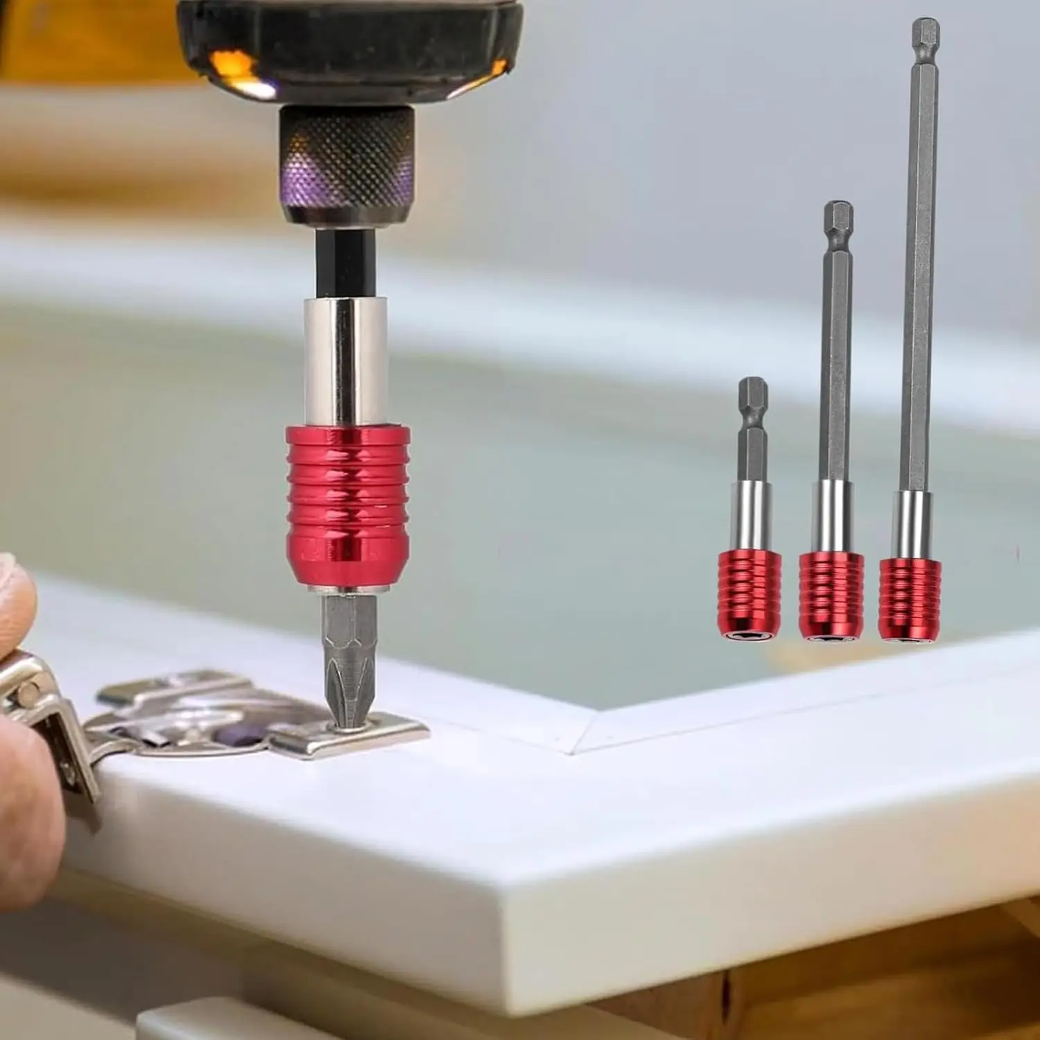 3PCS Magnetic Hex Bit Extension Bar Hexagonal Handle Set Quick Release Self-locking Extension Rod Screwdriver 60/100/150MM